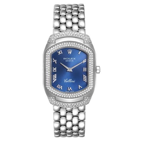 rolex cellini blue dial|ladies rolex cellini watch.